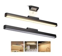 Aigostar Luz LED Armario Magnética, Luz Espejo Baño, Luces led Recargables USB Luz LED Adhesiva de ángulo Ajustable, 4000K Blanca Calida Lámpara de Espejo, Luz LED Cocina Bajo Mueble, 2pcs