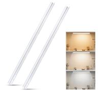 Aigostar Luz LED Cocina con Interruptor 12W Luces Armarios, 3000K/4000K/6500K, 230V Regleta LED Bajo Armarios para Cocina, Vestidor, Armario 880 * 34 * 23mm, 2 pcs
