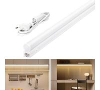Aigostar Luz LED Cocina con Interruptor 9W 990LM Luces Armarios, Luz natural 4000K, 230V Regleta LED Bajo Armarios para Cocina, Vestidor, Armario 573*22*30mm