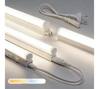 Aigostar Luz LED Cocina con Interruptor 9W Luces Armarios, 3000K/4000K/6500K, 230V Regleta LED Bajo Armarios para Cocina, Vestidor, Armario 572 * 34 * 23mm, 4 pcs