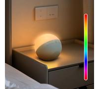 Aigostar Luz Nocturna Infantil de 22 Sonidos Relajantes, 7 Colores Lámpara de Mesita de Noche con Temporizador, Lámpara de Noche USB Recargable para Dormitorio, Salón, Regalo para Bebé, Niño, Adulto
