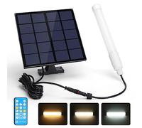 Aigostar Luz Solar Exterior 50W 500LM Lámpara Solar Exterior con mando a distancia, Tubo Solar T8, IP65 regulable: 3000K/4000K/6500K.con cable de 3 m