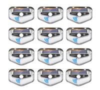 Aigostar Luz Solar Exterior,6 Paquete, 3 Modos, 270° Súper Brillante,Focos Led Exterior Solares con Sensor de Movimiento, IP65 Impermeable luces Solares para Jardín,Patio,Garaje,6500K,12 Unidades