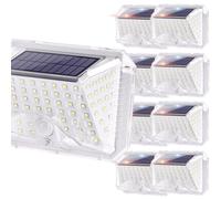 Aigostar Luz Solar Exterior,Luces LED Solares Exteriores【8 Pack / 3 Modos】con Sensor de Movimiento,270º Impermeable IP65 para Jardín Camino Entrada Garaje Patio