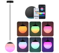 Aigostar Mesh - Lámpara Colgante Inteligente LED con Bluetooth Mesh, Compatible con Alexa, Control de Colores por Capas, 8W, 800LM, 2700K-6500K y RGB Regulable, para Sala/Comedor/Dormitorio