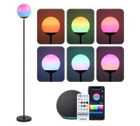 Aigostar Mesh - Lámpara de Pie LED Inteligente con Bluetooth Mesh, Compatible con Alexa, Control de Colores por Capas, 8W, 800LM, 2700K-6500K y RGB Regulable, para Salón y Dormitorio, Altura 150cm