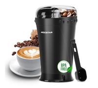 Aigostar Molinillo Cafe Electrico con Cuchillas Acero Inoxidable - 60g 200W Molinillo de Cafe, Cepillo de Limpieza Incluido, Libre de BPA, Para Moler Granos de Café, Especias & Semillas