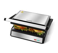Aigostar Parrilla Eléctrica 1500W | Placas con Revestimiento 27x17 cm | Apertura 180° | Placa Flotante | Libre de PTFE y PFOA | Sandwichera Grill | Hett Pro