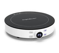 AIGOSTAR Placa de Inducción Portátil, 9 Niveles de Potencia y Temperatura Ajustables, Apto Para Recipientes Compatibles con Inducción de 12-26 cm. ( 2000W )