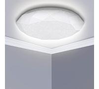 Aigostar - Plafón LED de techo diamante 20W, 1400lm y luz blanca 6500K. Lámpara de techo LED con diseño de diamante, perfecta para salas de estar, dormitorios, cocinas o pasillos