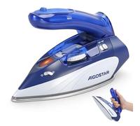 Aigostar Plancha de Viaje Portátil,Doble Voltaje 120V-240V | Plancha Vapor para Ropa 1100W, Suela de Acero Inoxidable, Depósito 80ml, Ideal para Viajes de Negocios y Vacaciones