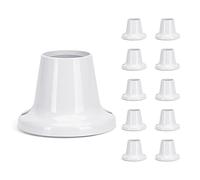 Aigostar Portalampara E27 Zocalo,Lámpara de Zócalo,E27 Casquillo de Bombilla LED Redondo Portalamparas Techo,Máx. 60W,4A,Blanco,10PCS