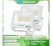 Aigostar Proyector LED 50W 4500LM IP65 | Luz Natural 4000K de Seguridad (Pack de 2) BLANCO