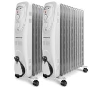 Aigostar radiador de aceite de 11 elementos, 2300 Watios, dispone de 3 ajustes de potencia y control termostático de temperatura. Diseño exclusivo (2 unidades)