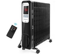 Aigostar Radiador de Aceite Portátil de 13 Elementos, Pantalla de Control LED, Mando a Distancia, 3 Modos y Función Eco, Silencioso, 2500W, Recomendado para Estancias de 25 m2, Oil Monster