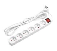 Aigostar Regleta alargador de 6 Tomas con Interruptor y Protección Infantil, 5 M, Blanco, 16A 250V