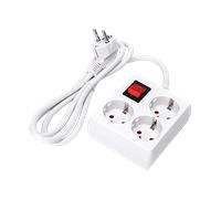 Aigostar - Regleta con 3 enchufes y 1'5 metros con interruptor