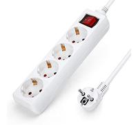 Aigostar - Regleta con 4 enchufes y 1'5 metros con interruptor