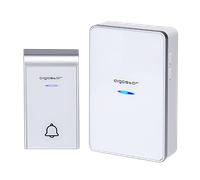 Aigostar Ring DC- Timbre Inalámbrico para Puerta, Exterior IP44 impermeable, timbre inalámbrico a pilas, de Puerta con Indicadores LED, 3 Niveles de Volumen Ajustables, 36 Melodías, Blanco