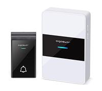 Aigostar Ring DC- Timbre Inalámbrico para Puerta，Exterior IP44 impermeable, timbre inalámbrico a pilas,de Puerta con Indicadores LED, 36 Melodías， 1 Receptores y 1 Transmisor