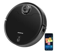 Aigostar Robot aspirador y friegasuelos, sistema inteligente de navegación láser LDS, 2700Pa, mapeo inteligente, especialista alfombras, pelo de mascotas. Wifi, Alexa y Google home - Blackhole