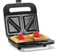 Aigostar Sandwichera para 2 Sandwiches con Revestimiento Antiadherente 750W Negro