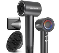 Aigostar Secador de Pelo Iónico 1600W con Difusor para Rizos, Set de 2 | Motor BLDC 180,000rpm, 500M Iones Negativos, Control NTC Temperatura, 55dB Silencioso, Boquilla Magnética, para Salón y Viaje