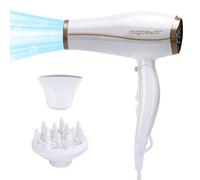 Aigostar Secador de Pelo Ionico 2200w con 2 Velocidades Blanco