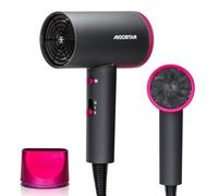 Aigostar Secador Pelo Viaje 2200W Ionico Hair Dryer Gris, 3 Temperaturas, 2 velocidades, Botón Frío, ligero y compacto, Para Hogar, Hotel, Gimnasio