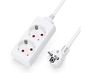 Aigostar Socket-Outlet Without Switch (2 Tomas, 3G1.0m㎡ 1.5M)