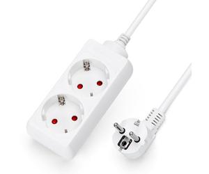 Aigostar Socket-Outlet Without Switch (2 Tomas, 3G1.5m㎡ 5M)