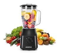 Aigostar Swift - Batidora de Vaso, Capacidad 1,5L, 600W, Tritura Hielo. Licuadora con 4 Cuchillas con Recubrimiento de Titanio, 2 Velocidades + Turbo y Función AutoClean. Libre de BPA. Swift