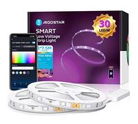 Aigostar Tira LED Alexa 15 M, Luces LED Habitacion Inteligente, Controladas por APP, IR Control Remoto y Controlador, Compatible con Alexa, Google Assistant, 16 Millones de Colores y Música Modos, cue