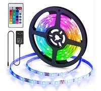 Aigostar Tiras LED 3 metros, RGB Tiras de Luces LED con Control Remoto, IP65 Impermeable, Tira LED Adhesivas 12V con 16 Colores y 4 Modos para Habitación, Dormitorio, Salón, Fiesta y Decoración