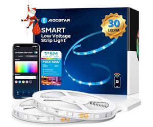 Aigostar Tiras LED Alexa 10Metros, WiFi Luces LED Inteligente RGB con Control Remoto, Tira LED Compatible con Alexa, Google Assistant y App, Sincronización de Música para Bares, Fiesta, 2 juegos