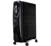 Aigostar Tummie 33JIE - Radiador de aceite de 11 elementos, 2300 Watios, dispone de 3 ajustes de potencia y control termostático de temperatura. Color negro. Diseño exclusivo.
