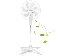 Aigostar Ventilador de Pie con 7 Aspas, Altura Ajustable 108-130cm, Ventilador Silencioso (43 cm Ø), Oscilante 70°, 3 Velocidades, para Salón, Dormitorio y Oficina, Erika