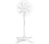 Aigostar Ventilador de Pie con 7 aspas, diámetro 43 cm, Ventilador de pie silencioso oscilante 70°, 3 Velocidades y altura ajustable 108-130cm, Silencioso para dormir, Erika