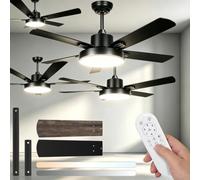 Aigostar Ventilador de Techo con Luz 52″, 4 Pcs