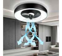 Aigostar Ventilador de Techo con Luz Alexa, 40W, 4400LM, 2700K-6500K Regulable, Ventilador Techo Alexa con Mando a Distancia y Gateway, 6 Velocidades, 50CM