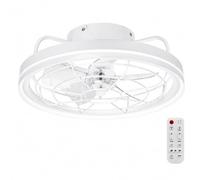 Aigostar Ventilador de Techo con Luz LED 19" 40W CCT Regulable 5 Aspas 4400lm Silencioso