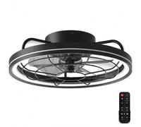 Aigostar Ventilador de Techo con Luz LED 19" 40W CCT Regulable 5 Aspas 4400lm Silencioso negro