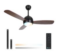 Aigostar Ventilador de Techo con Luz LED, Lampara Ventilador techo Ultra Silencioso con Mando a Distancia, 30W Motor DC Reversible, CCT 2700K-6500K, Regulable, 6 velocidades, Ø106.6cm