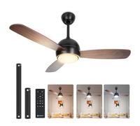 Aigostar Ventilador de Techo con Luz LED Ultra Silencioso y Control Remoto 42″- Motor DC Reversible, 6 Velocidades y Temperatura de Color Regulable de 2700K-6500K, Ø106.6cm