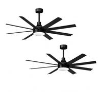 Aigostar Ventilador de Techo con Luz Silencioso 62″, 2 Uds