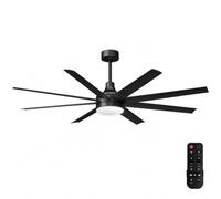 Aigostar Ventilador de Techo con Luz Silencioso 65″， 24W LED， Motor DC Reversible 55W， Mando a Distancia， 6 Velocidades， 2700K-6500K Regulable， Ideal para Dormitorio， Sala o Cocina