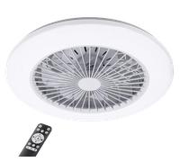 Aigostar ventilador de techo con luz silencioso, Ventilador con Luz Lámpara LED con temporizador, función de memoria, ajuste de brillo y temperatura de color, Motor DC (ahorro de energía), Blanco