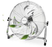 Aigostar Ventilador Industrial, 3 Aspas Metálicas, 20"(50cm), Ventilador suelo, 3 Velocidades, Ajustable 120º, Ventilador Potente 100 W, Diseño Completo de Metal Cromado, Clover