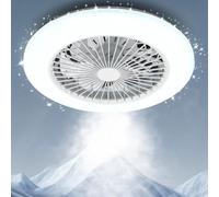 Aigostar Ventilador Techo Alexa, Luz LED 40W, 4400LM, 2700K-6500K Regulable, Lampara Ventilador Techo Inteligente con Mando a Distancia y Gateway, Silencioso, 6 Velocidades, Diameter 50CM