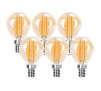 Aigostar Vintage Bombilla LED E14, 8W Equivalente a 64W,Luz Cálida 2200K, 880lm, G45 Bombilla Filamento Led,No Regulable,6 Pieza